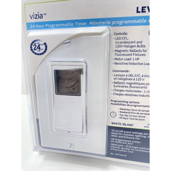 Leviton Other Leviton Vizia 24hour Programmable Timer Nwt Backlit